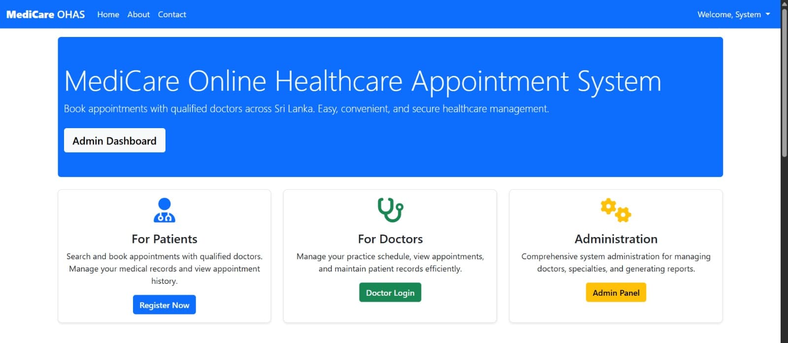 MediCare (Appointment Channeling System) preview
